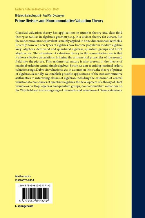 Produktbild: Prime Divisors and Noncommutative Valuation Theory