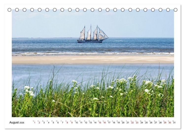 Produktbild: Wir fahren nach Borkum (Tischkalender 2026 DIN A5 quer), CALVENDO Monatskalender