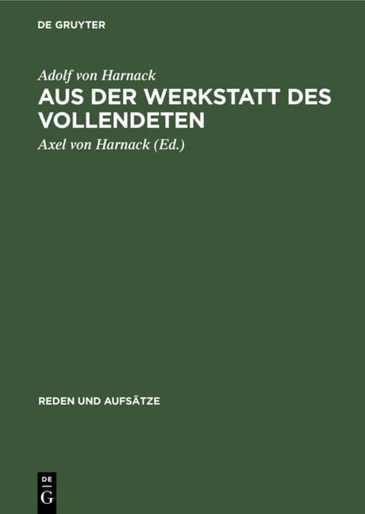 Produktbild: Aus der Werkstatt des Vollendeten