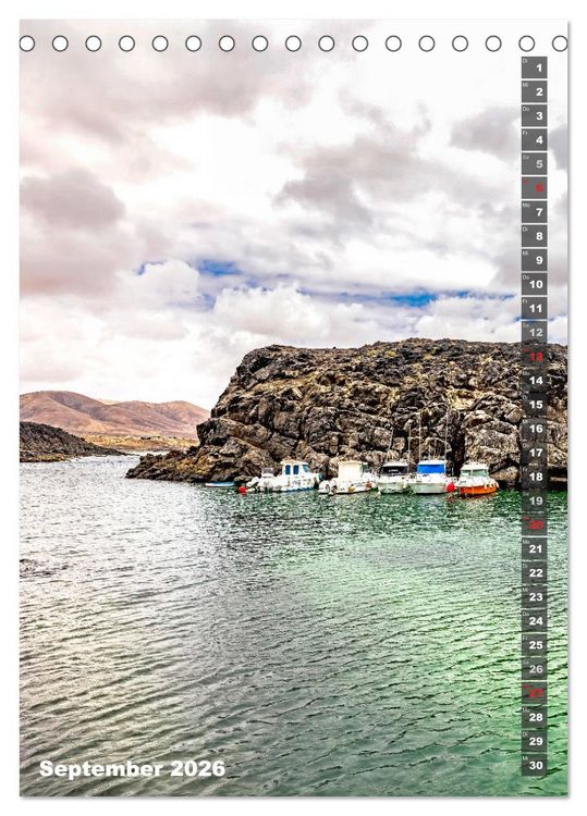 Produktbild: FUERTEVENTURA S&uuml;dsee-Flair (Tischkalender 2026 DIN A5 hoch), CALVENDO Monatskalender