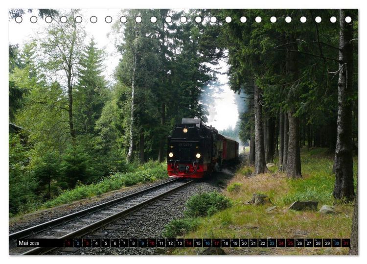 Produktbild: Dampf am Brocken - Die Harzquerbahn (Tischkalender 2026 DIN A5 quer), CALVENDO Monatskalender