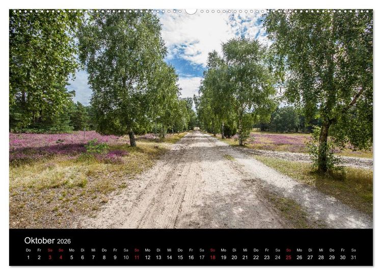 Produktbild: L&uuml;neburger Heide (hochwertiger Premium Wandkalender 2026 DIN A2 quer), Kunstdruck in Hochglanz