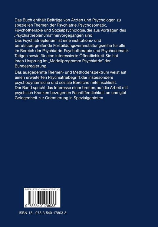 Produktbild: Psychiatrie-Plenum