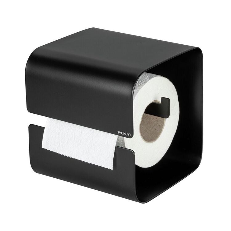 Produktbild: Turbo-Loc&reg; Toilettenpapierhalter Mod. Lizan Schwarz, Befestigen ohne Bohren