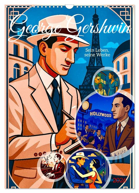 Produktbild: George Gershwin (Wandkalender 2026 DIN A3 hoch), CALVENDO Monatskalender