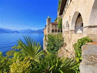 Produktbild: CALVENDO Puzzle Santa Caterina del Sasso | 1000 Teile Lege-Gr&ouml;&szlig;e 64x48cm Foto-Puzzle f&uuml;r gl&uuml;ckliche Stunden