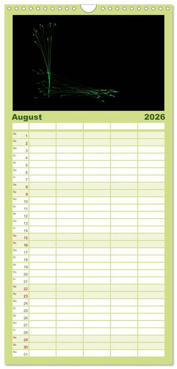 Produktbild: Familienplaner 2026 - Minimalistisch mit 5 Spalten (Wandkalender, 21 x 45 cm) CALVENDO