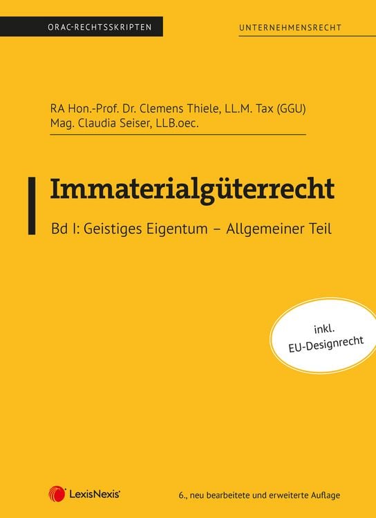 Bild vom Artikel Immaterialgüterrecht (Skriptum) - Bd I vom Autor Clemens Thiele