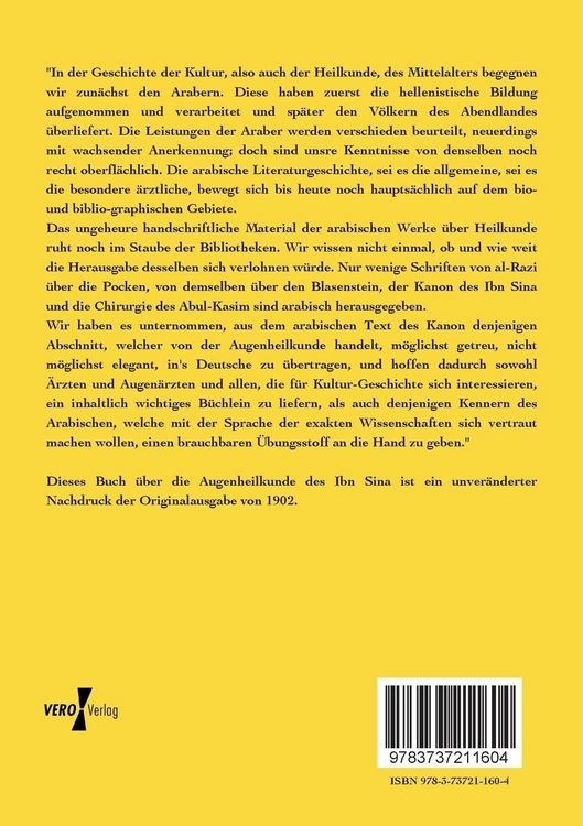 Produktbild: Die Augenheilkunde des Ibn Sina