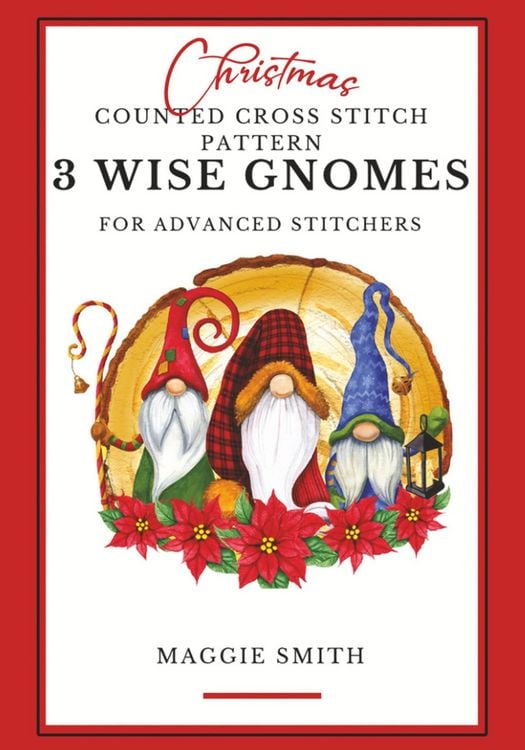 Produktbild: 3 Wise Gnomes Christmas Counted Cross Stitch Pattern Book