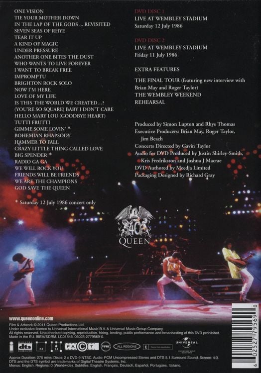Produktbild: Queen - Live at Wembley - 25th Anniversary Edition [2 DVDs]