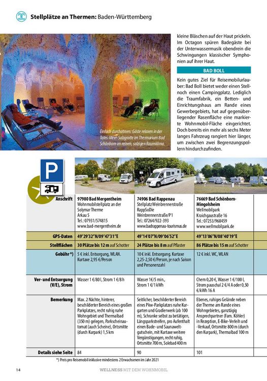 Produktbild: Stellplatzf&uuml;hrer Sch&ouml;nste Thermen