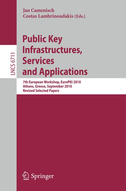 Produktbild: Public Key Infrastructures, Services and Applications