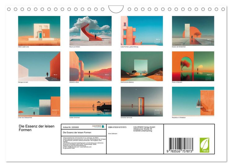 Produktbild: Die Essenz der leisen Formen (Wandkalender 2027 DIN A4 quer), CALVENDO Monatskalender