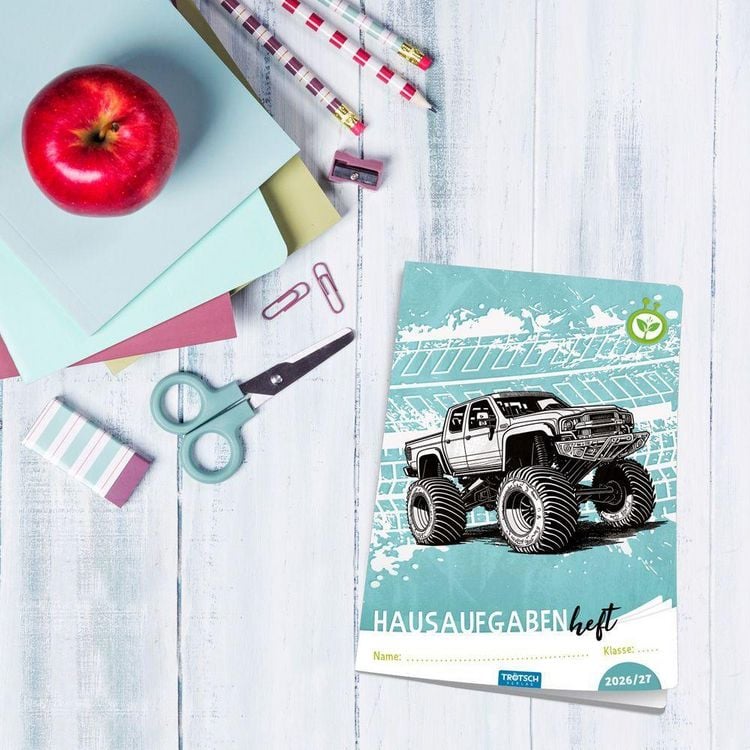 Produktbild: TR&Ouml;TSCH - Jahresbezogenes Hausaufgabenheft Grundschule Truck 26/27