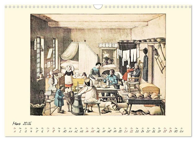 Produktbild: Alltagsleben der Biedermeier-Zeit (Wandkalender 2026 DIN A3 quer), CALVENDO Monatskalender