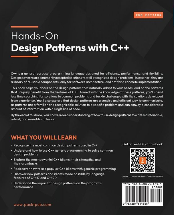 Produktbild: Hands-On Design Patterns with C++ - Second Edition