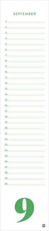 Produktbild: Geburtstagskalender neutral Langplaner mini