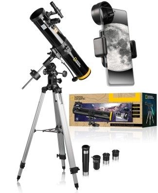 Produktbild: Bresser 10428 - NATIONAL GEOGRAPHIC 76/700 Reflektor Einsteiger-Teleskop EQ mit Zubeh&ouml;r
