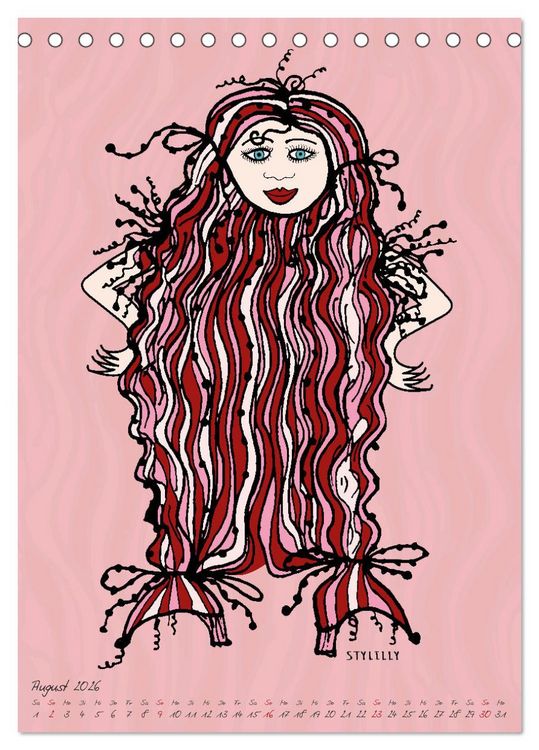 Produktbild: Die HAIRSTYLAS Trendfrisuren (Tischkalender 2026 DIN A5 hoch), CALVENDO Monatskalender