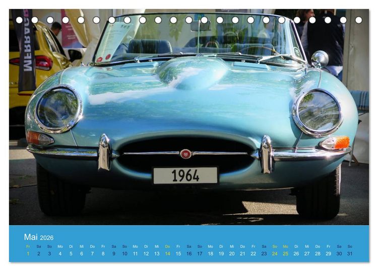 Produktbild: Jaguar E-Type Memorial (Tischkalender 2026 DIN A5 quer), CALVENDO Monatskalender
