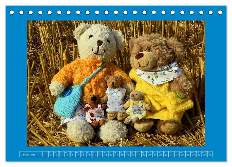 Produktbild: Der Baerchenladen, Teddys und Kunst zum Verlieben (Tischkalender 2026 DIN A5 quer), CALVENDO Monatskalender