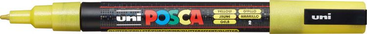Produktbild: Marker UNI POSCA PC-3M Glitter gelb