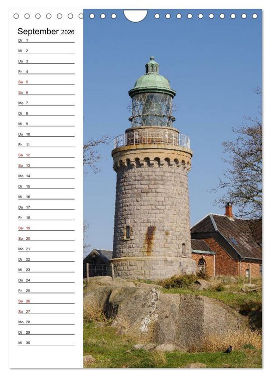 Produktbild: Leuchtt&uuml;rme in D&auml;nemark (Wandkalender 2026 DIN A4 hoch), CALVENDO Monatskalender