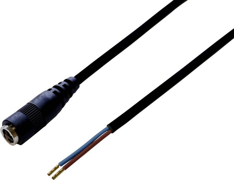 Produktbild: BKL Electronic 075188 Niedervolt-Anschlusskabel Niedervolt-Buchse - offene Kabelenden 5.50 mm 2.50 mm 1.00 m 1 St.