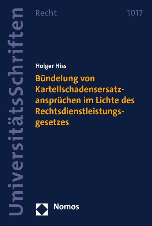 Produktbild: B&uuml;ndelung von Kartellschadensersatzanspr&uuml;chen im Lichte des Rechtsdienstleistungsgesetzes
