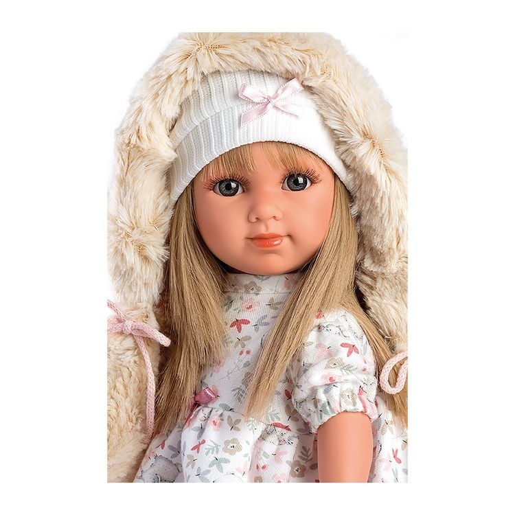 Produktbild: Puppe Elena blond mit Kapuzenmantel 35cm