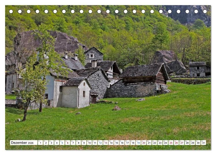 Produktbild: Tessin, Impressionen aus der Italienischen Schweiz (Tischkalender 2026 DIN A5 quer), CALVENDO Monatskalender