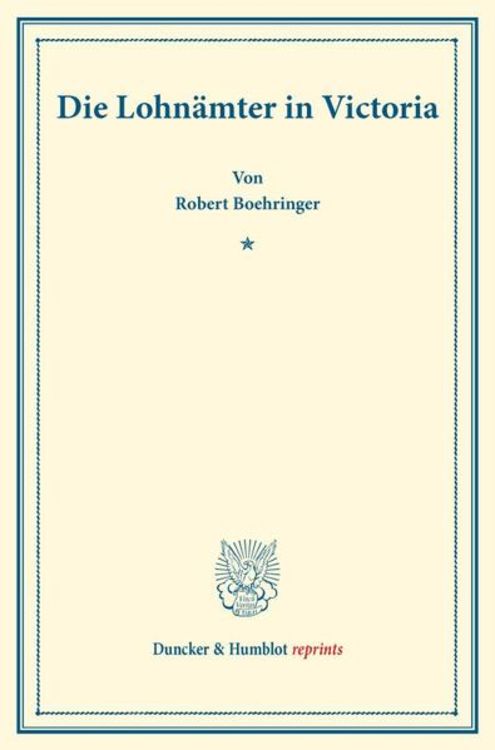 Produktbild: Die Lohn&auml;mter in Victoria.