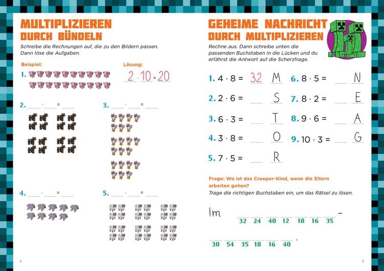 Produktbild: Mathe f&uuml;r Minecrafter - Multiplizieren und Dividieren
