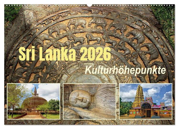 Produktbild: Sri Lanka 2026 Kulturh&ouml;hepunkte (Wandkalender 2026 DIN A2 quer), CALVENDO Monatskalender
