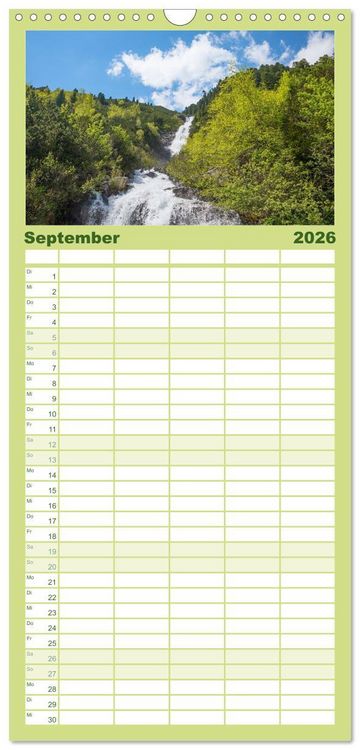 Produktbild: Familienplaner 2026 - Zillertal - Bergidylle rund um Mayrhofen 2026 mit 5 Spalten (Wandkalender, 21 x 45 cm) CALVENDO