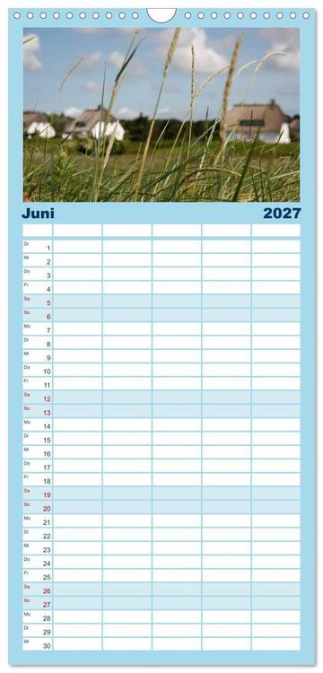Produktbild: Familienplaner 2027 - F&ouml;hr 2027. Portr&auml;t einer Insel mit 5 Spalten (Wandkalender, 21 x 45 cm) CALVENDO