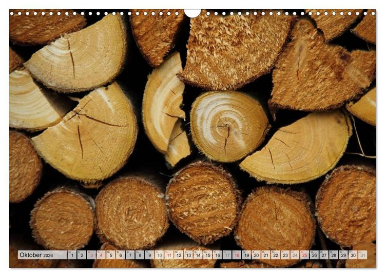 Produktbild: HOLZ - Stapel und St&auml;mme (Wandkalender 2026 DIN A3 quer), CALVENDO Monatskalender