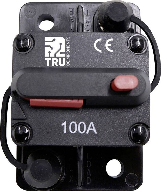 Produktbild: TRU COMPONENTS TC-13596600 Sicherungsautomat 100A Schwarz 1St.
