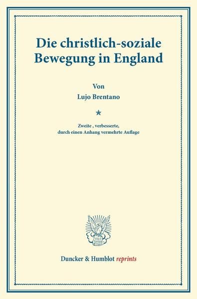 Produktbild: Die christlich-soziale Bewegung in England.