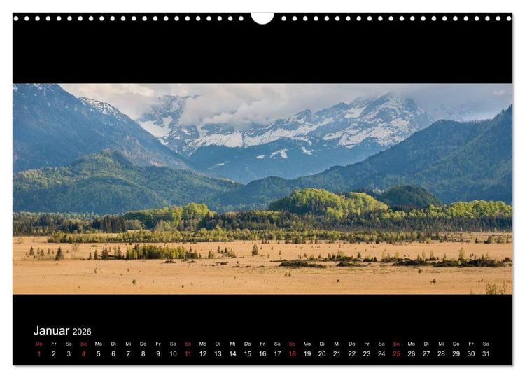 Produktbild: Alpenrand zwischen Isar und Lech (Wandkalender 2026 DIN A3 quer), CALVENDO Monatskalender