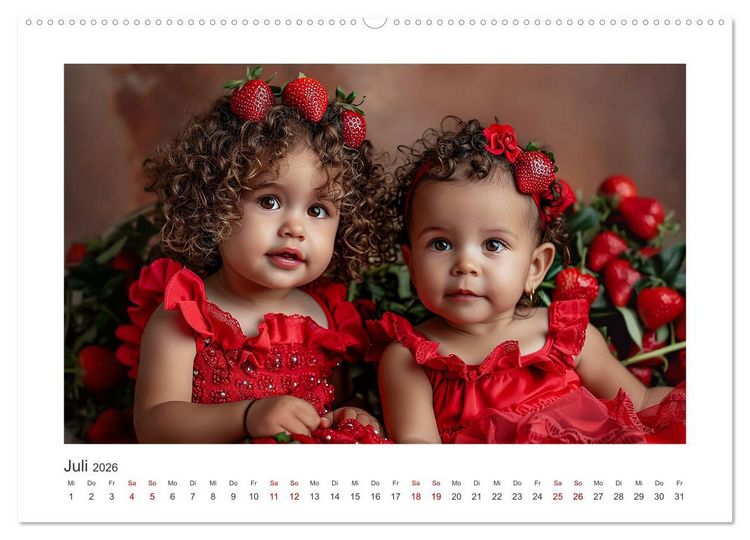Produktbild: Unsere s&uuml;&szlig;en Knirpse (hochwertiger Premium Wandkalender 2026 DIN A2 quer), Kunstdruck in Hochglanz