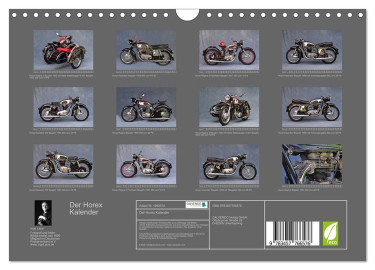 Produktbild: Der Horex Kalender (Wandkalender 2026 DIN A4 quer), CALVENDO Monatskalender
