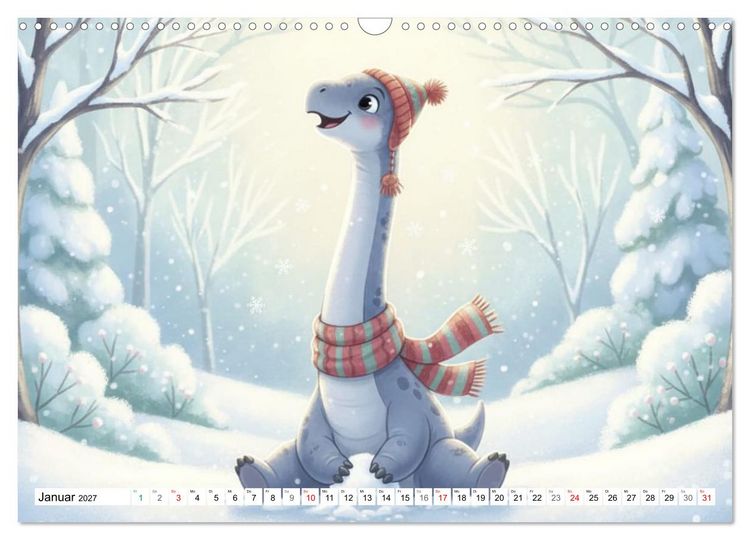 Produktbild: Dino-Babys Jahresreise (Wandkalender 2027 DIN A3 quer), CALVENDO Monatskalender