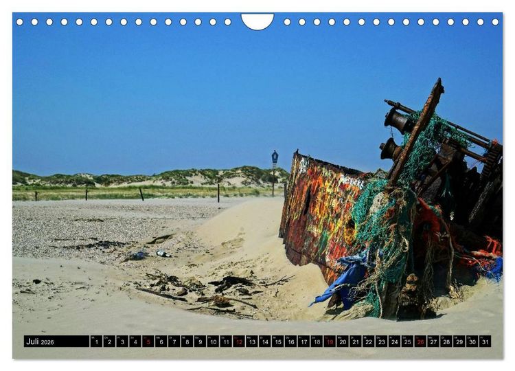 Produktbild: Norderney - von barfu&szlig; bis Lackschuh (Wandkalender 2026 DIN A4 quer), CALVENDO Monatskalender
