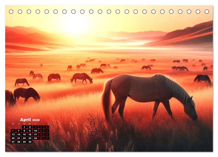 Produktbild: Pr&auml;rie Welten - Ein Kalender, der die Seele der Pr&auml;rie einf&auml;ngt. (Tischkalender 2026 DIN A5 quer), CALVENDO Monatskalender