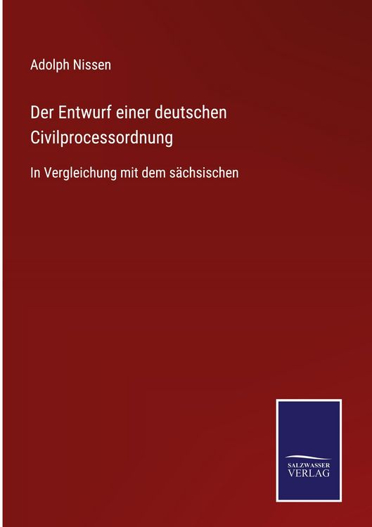 Produktbild: Der Entwurf einer deutschen Civilprocessordnung