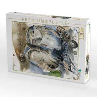 Produktbild: CALVENDO Puzzle zwei Eulen | 1000 Teile Lege-Gr&ouml;&szlig;e 64x48cm Foto-Puzzle f&uuml;r gl&uuml;ckliche Stunden