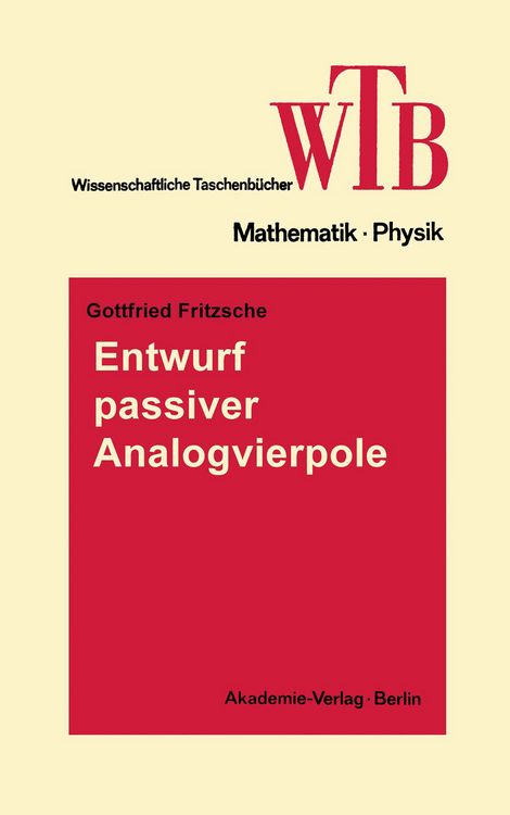 Produktbild: Entwurf passiver Analogvierpole