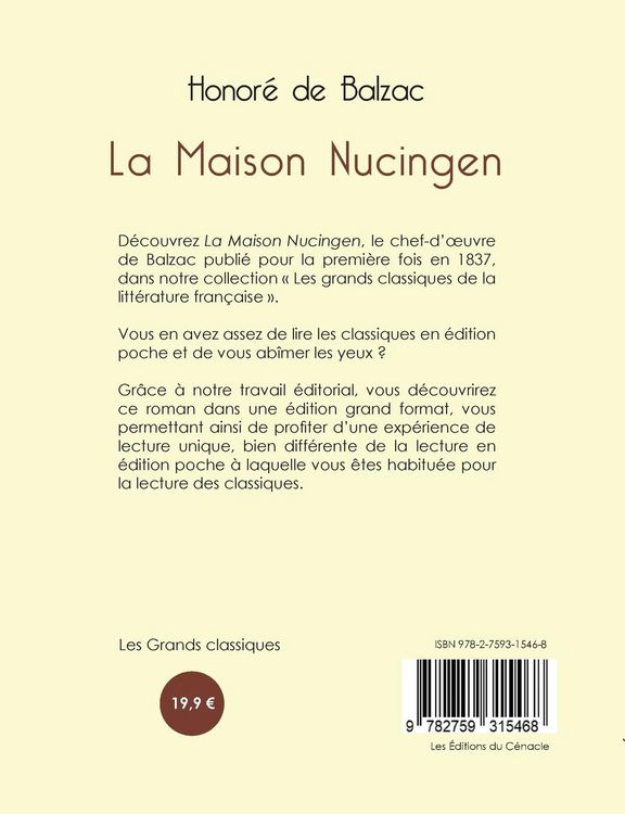 Produktbild: La Maison Nucingen de Balzac (&eacute;dition grand format)